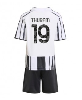 Günstige Juventus Khephren Thuram #19 Heimtrikotsatz Kinder 2025-26 Kurzarm (+ Kurze Hosen)